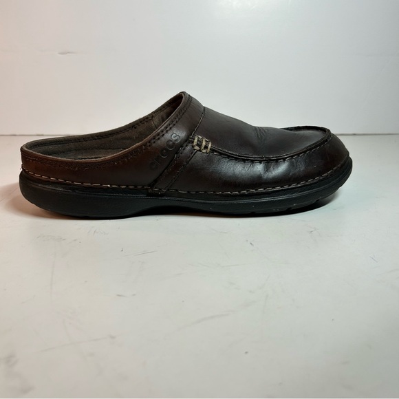 Crocs Men’s Will Clog Brown leather, Size 7. - Picture 1 of 13